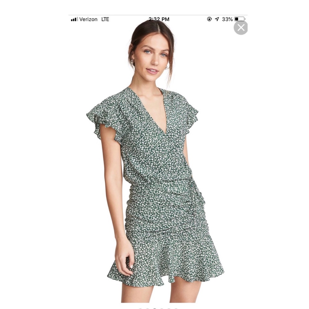 Veronica Beard Forrest Green Marla Dress